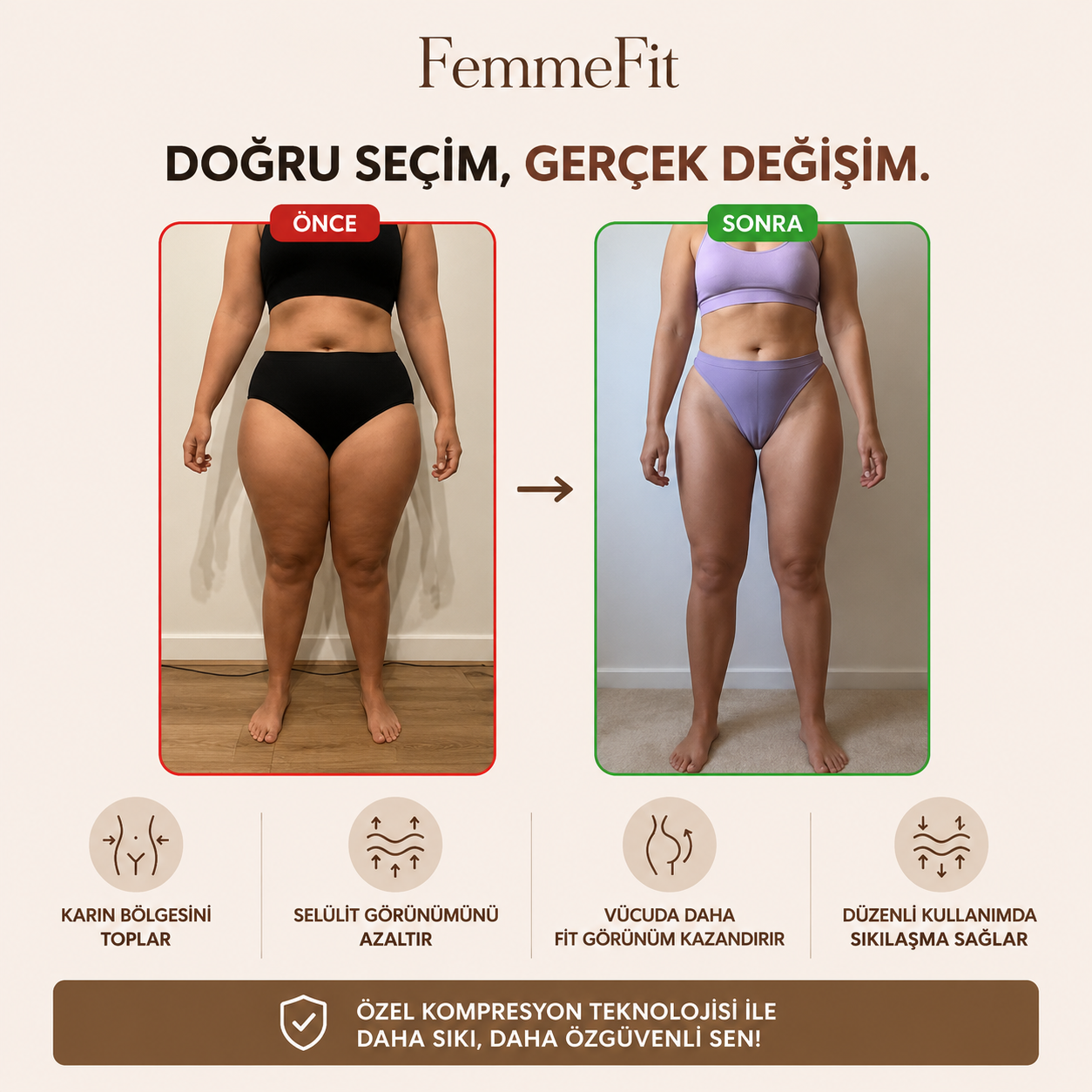3'lü Etki Taytı Lipödem, Selülit, Varis
