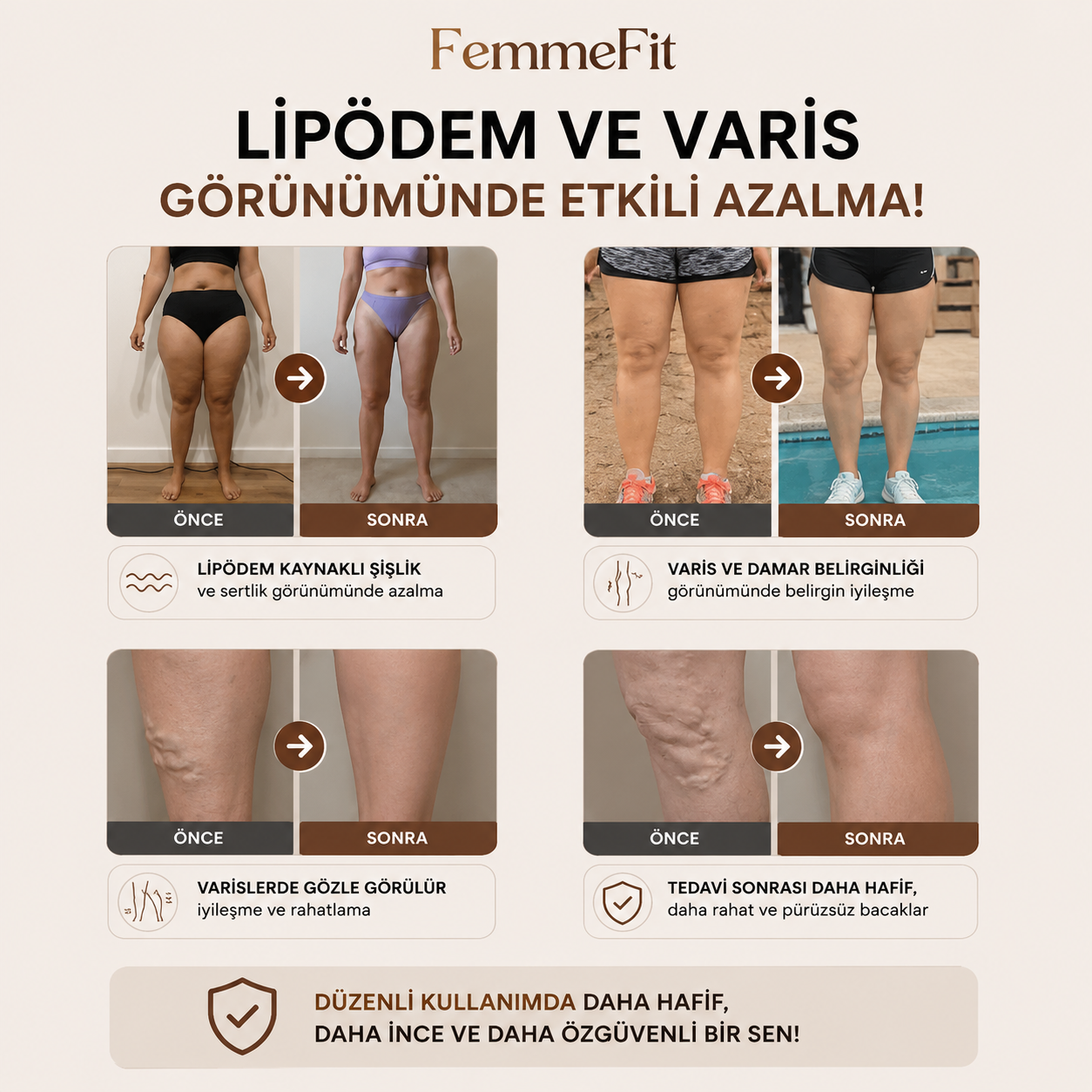 3'lü Etki Taytı Lipödem, Selülit, Varis